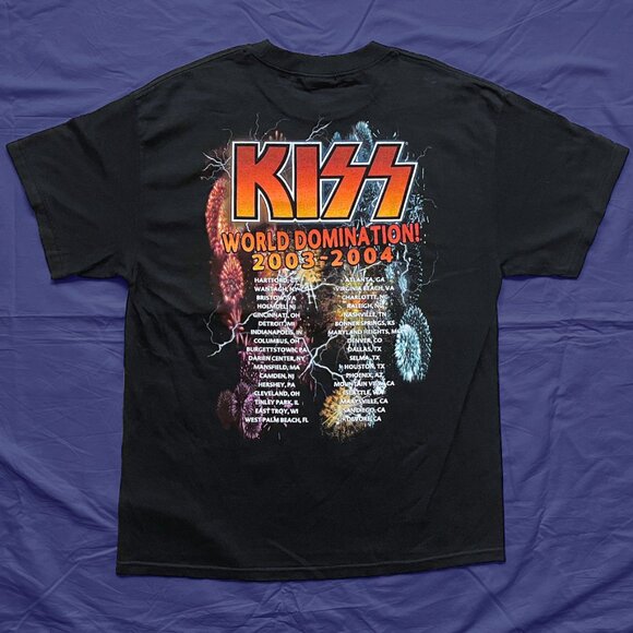 KISS "World Domination Tour 2003-2004" Tee - Picture 2 of 8